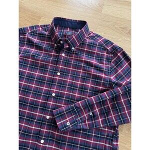 UNTUCKit Men's Red Wentzel Wrinkle Free Slim Fit‎ Button Down Shirt Size Large
